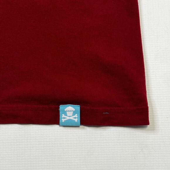 Johnny Cupcakes Size Medium T-Shirt Red, Hawk, Bird, Baseball, Graphic Tee Logo - Picture 5 of 12